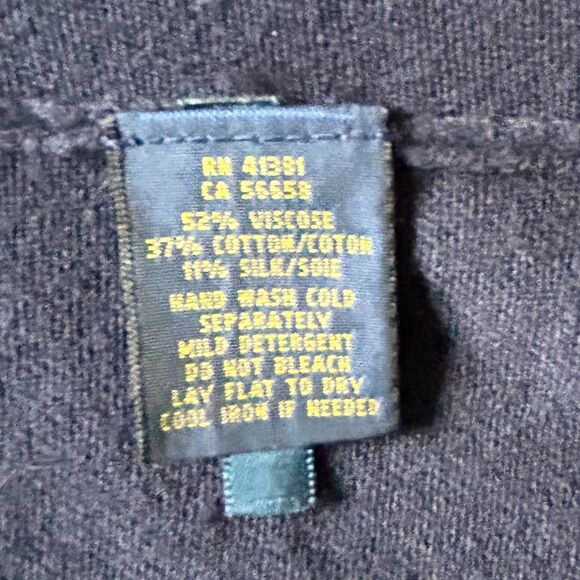 Polo Ralph Lauren Open Cardigan Sweater Navy Blue Silk Blend - Women's Size S/P - Picture 6 of 6